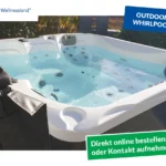 Outdoor Whirlpool mit Wasser